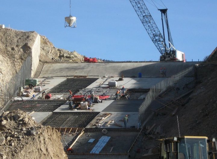 Ruby Dam Spillway Construction