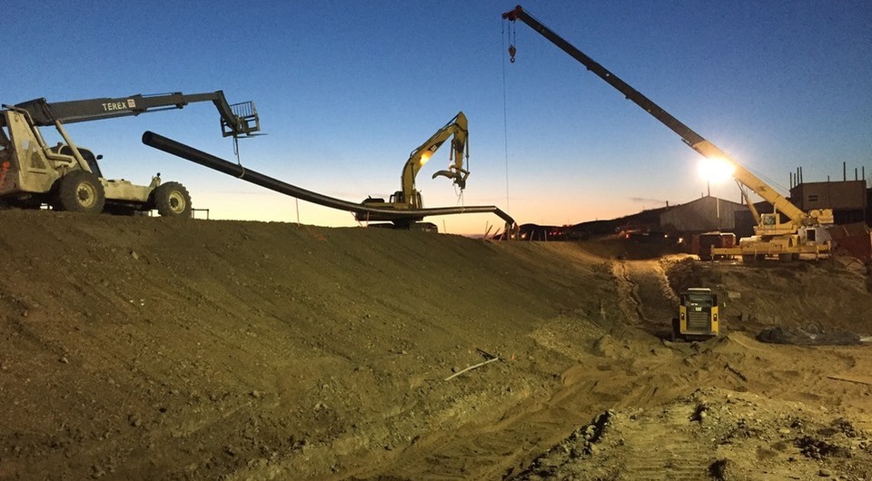 Nelson Dikes Toe Drain Installation